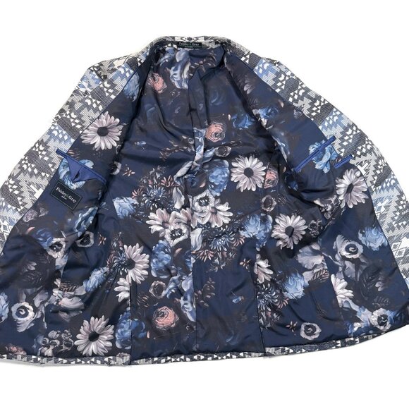Paisley & Gray Blazer Mens 42R Slim Aztec Southwest NWT Sport Jacket Blue - Picture 10 of 10